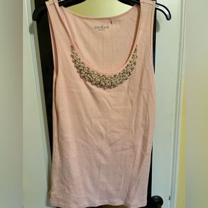 Caslon fitted tee embellished with pearls size  XL